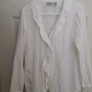 Chico's long sleeve V neck blouse